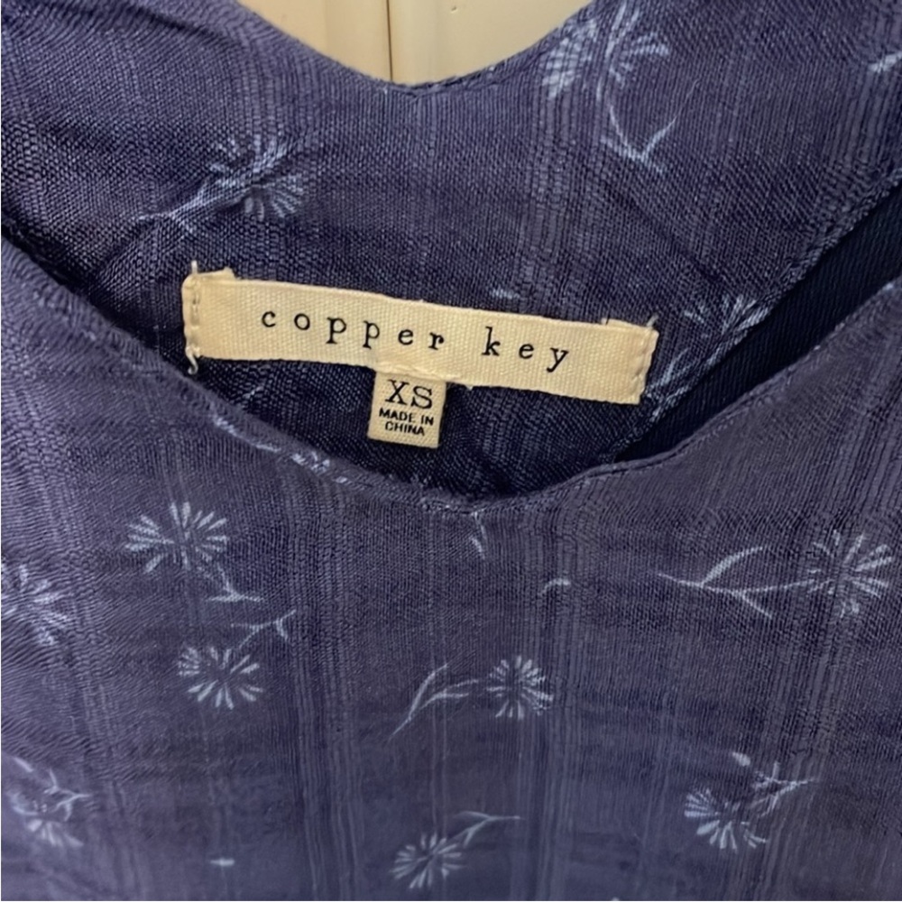 Copper Key Blue Floral Dress